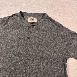UMJ Union Made Jared Men's Medium Gray Heather Short Sleeve Henley T-Shirt